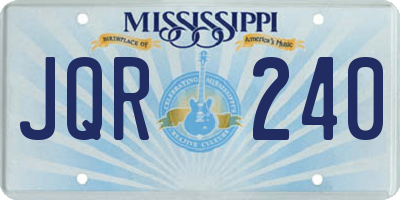 MS license plate JQR240
