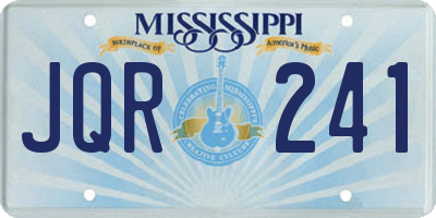 MS license plate JQR241