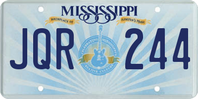 MS license plate JQR244