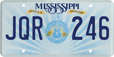 MS license plate JQR246