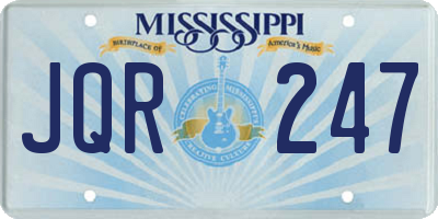 MS license plate JQR247