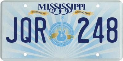 MS license plate JQR248