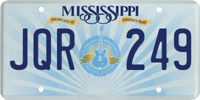 MS license plate JQR249