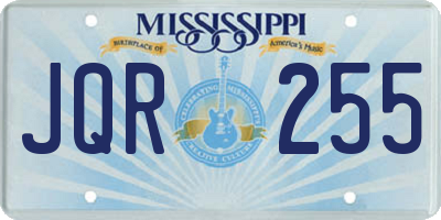MS license plate JQR255