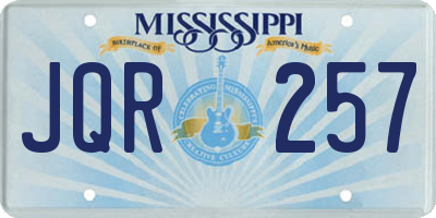MS license plate JQR257