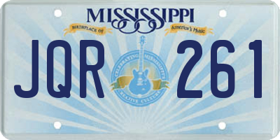 MS license plate JQR261