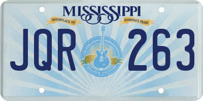 MS license plate JQR263