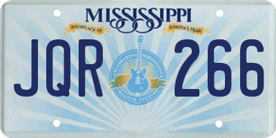 MS license plate JQR266