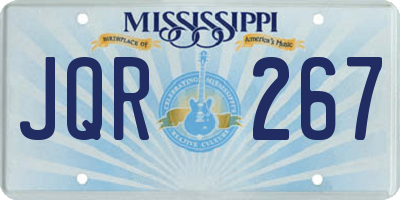 MS license plate JQR267