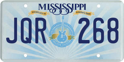 MS license plate JQR268