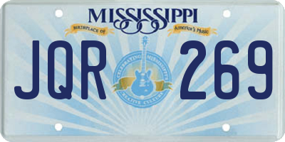 MS license plate JQR269