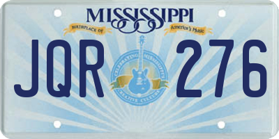 MS license plate JQR276