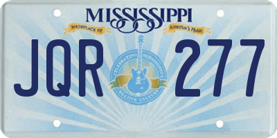 MS license plate JQR277
