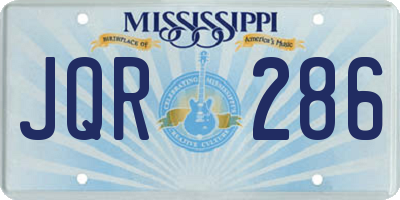 MS license plate JQR286