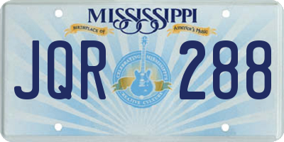 MS license plate JQR288