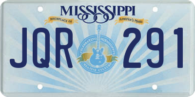 MS license plate JQR291