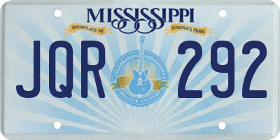 MS license plate JQR292