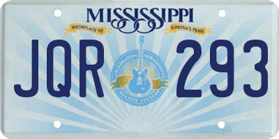 MS license plate JQR293