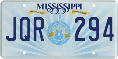 MS license plate JQR294
