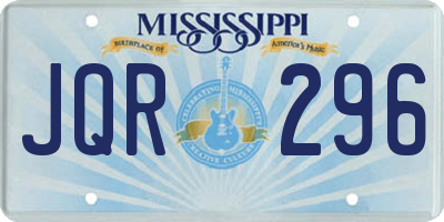 MS license plate JQR296