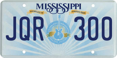 MS license plate JQR300