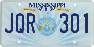 MS license plate JQR301