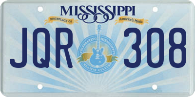 MS license plate JQR308
