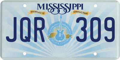 MS license plate JQR309