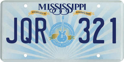 MS license plate JQR321