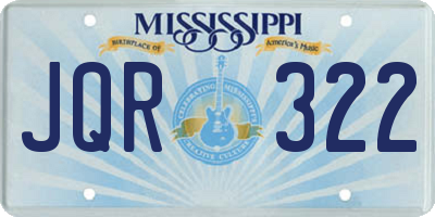 MS license plate JQR322