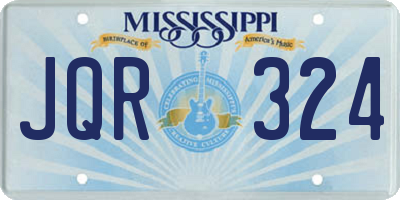 MS license plate JQR324