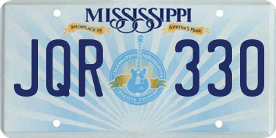 MS license plate JQR330