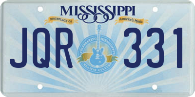 MS license plate JQR331