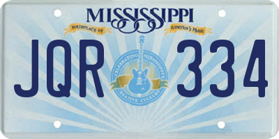MS license plate JQR334