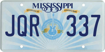 MS license plate JQR337