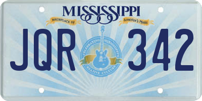 MS license plate JQR342