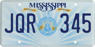 MS license plate JQR345
