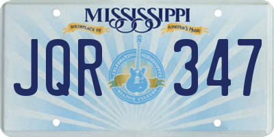 MS license plate JQR347