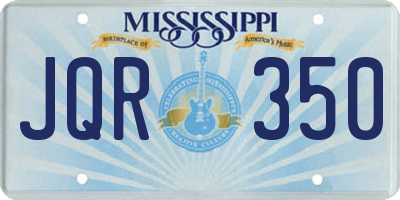 MS license plate JQR350