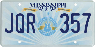 MS license plate JQR357