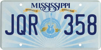 MS license plate JQR358