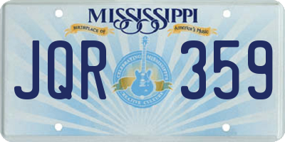 MS license plate JQR359