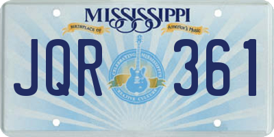 MS license plate JQR361