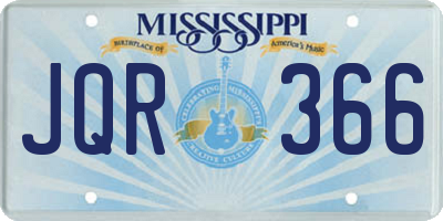 MS license plate JQR366