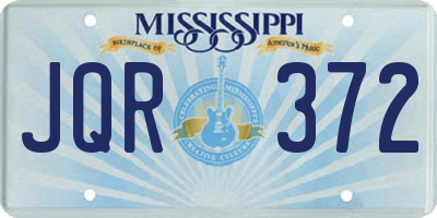 MS license plate JQR372
