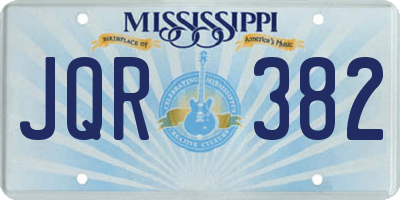 MS license plate JQR382