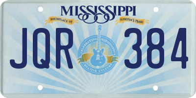 MS license plate JQR384