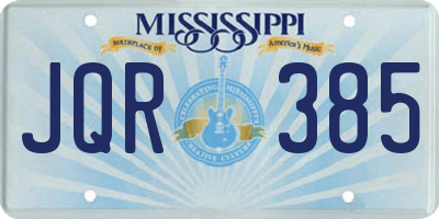 MS license plate JQR385