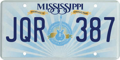 MS license plate JQR387