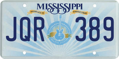 MS license plate JQR389